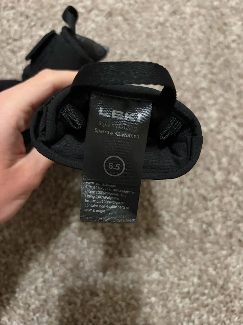Women's Black Winter Ski Gloves
